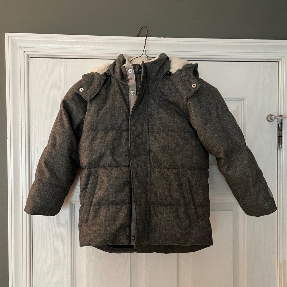 GAP Kids Gray Handsome Hooded Winter Coat